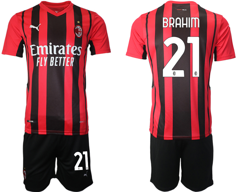 Men 2021-2022 Club AC Milan home red #21 Soccer Jersey->ac milan jersey->Soccer Club Jersey